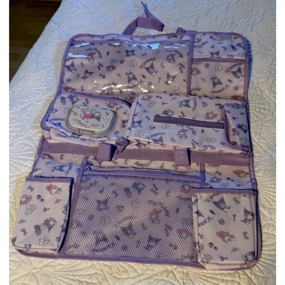 Skater Car Seat Back Pocket My Melody Kuromi Car Accessory Purple Organizer